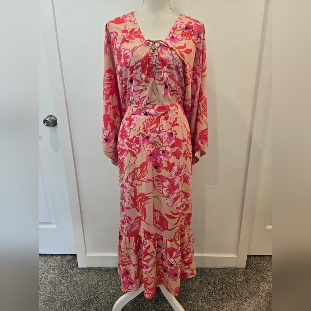 Onshore One Size Floral Print Dress Swim Cover Up. New. - Picture 1 of 8